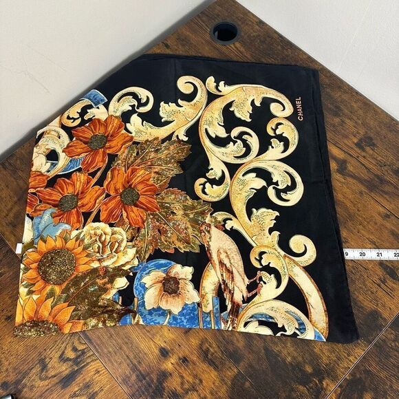 Chanel Scarf Floral Silk Multicolor Fall - Picture 15 of 15